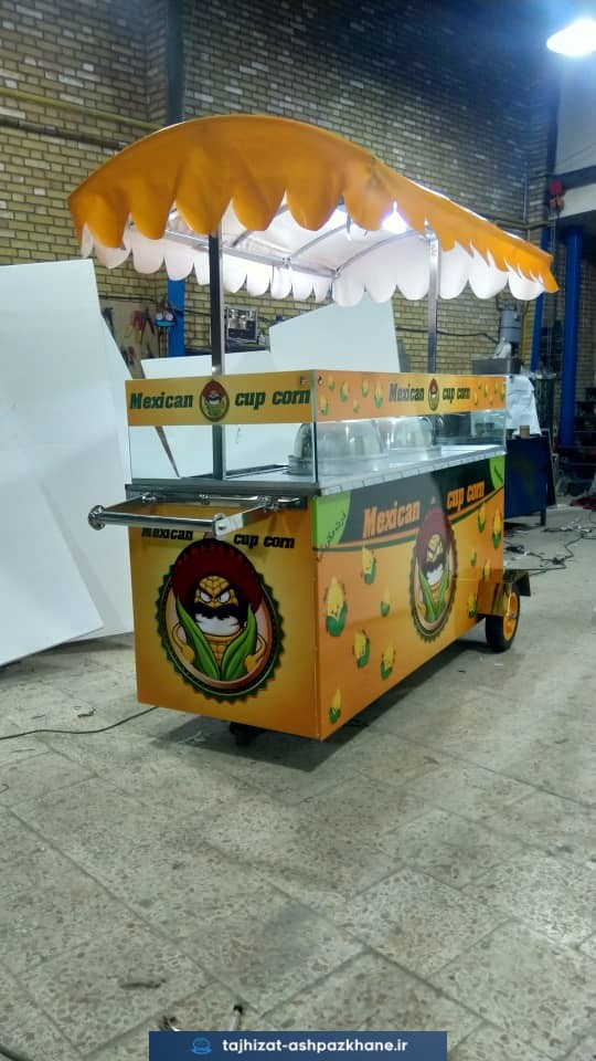 دستگاه ذرت مکزیکی کالسکه ای سیار